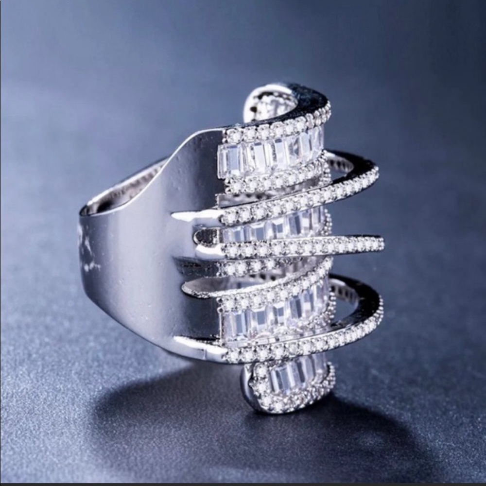 New S925 6.4 CT Diamond Baguette Ring - Picture 6 of 9